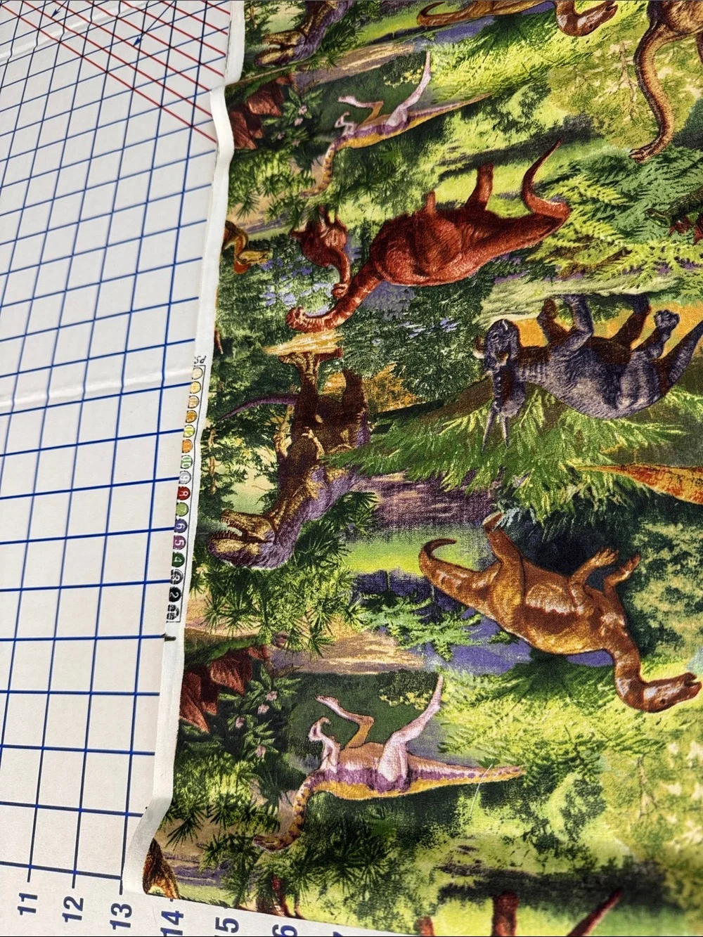 Vintage VIP Cranston Dinosaur Fabric 2¾ Yards Medium Weight Cotton Decor